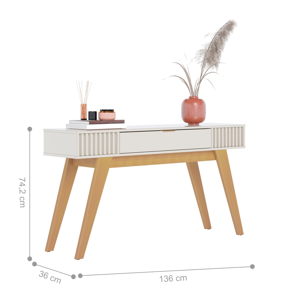 Conjunto para Sala de Estar Isabel Off-White Freijo