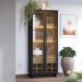 Cristaleira 2 Portas 1 Gaveta Guanabara 176x72 cm Preto Noce Milano Colibri