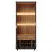 Cristaleira 2 Portas 1 Gaveta Guanabara 176x72 cm Preto Noce Milano Colibri