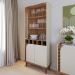 Cristaleira 4 Portas 183x70 cm Jurere Off White Matte Freijo Colibri