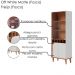 Cristaleira 4 Portas 183x70 cm Jurere Off White Matte Freijo Colibri