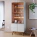 Cristaleira 4 Portas Noronha 183x72 cm Off White Matte Freijo Colibri