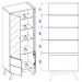 Cristaleira 4 Portas Noronha 183x72 cm Off White Matte Freijo Colibri