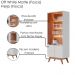 Cristaleira 4 Portas Noronha 183x72 cm Off White Matte Freijo Colibri