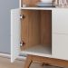Cristaleira 4 Portas Noronha 183x72 cm Off White Matte Freijo Colibri