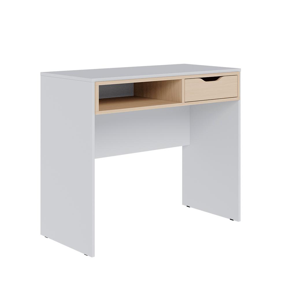 Escrivaninha Estudo Bit 90cm com 1 gaveta Branco Fosco Taurani Nobre Colibri Moveis