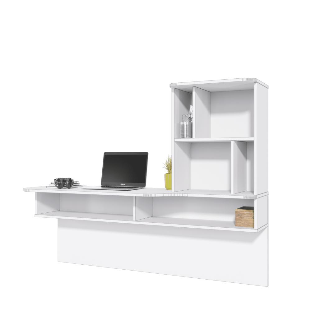 Escrivaninha Suspensa Lilac 135cm Branco Fosco Colibri Moveis