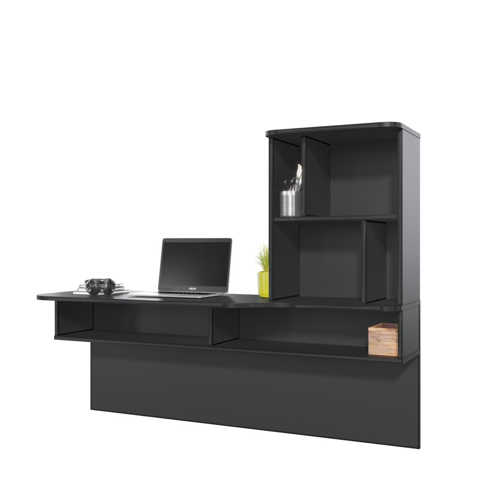 Escrivaninha Suspensa Lilac 135cm Preto Fosco Colibri Moveis
