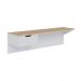 Escrivaninha de estudo Tech 135cm com 1 gaveta Branco fosco Taurani Nobre Colibri Moveis