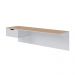 Escrivaninha de estudo Tech 135cm com 1 gaveta Branco fosco Taurani Nobre Colibri Moveis
