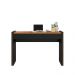 Escrivaninha estudo Smart 120cm com 1 gaveta Preto fosco Noce Milano Colibri Moveis