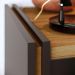 Escrivaninha estudo Smart 120cm com 1 gaveta Preto fosco Noce Milano Colibri Moveis