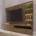 Estante Home Ripado Tv 82 Pol 240 cm Cancun Amendoa Colibri