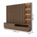 Estante Home Ripado Tv 82 Pol 240 cm Cancun Amendoa Colibri