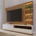 Estante Home Ripado Tv 82 Pol 240 cm Cancun Freijo Off White Matte Colibri