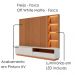 Estante Home Ripado Tv 82 Pol 240 cm Cancun Freijo Off White Matte Colibri