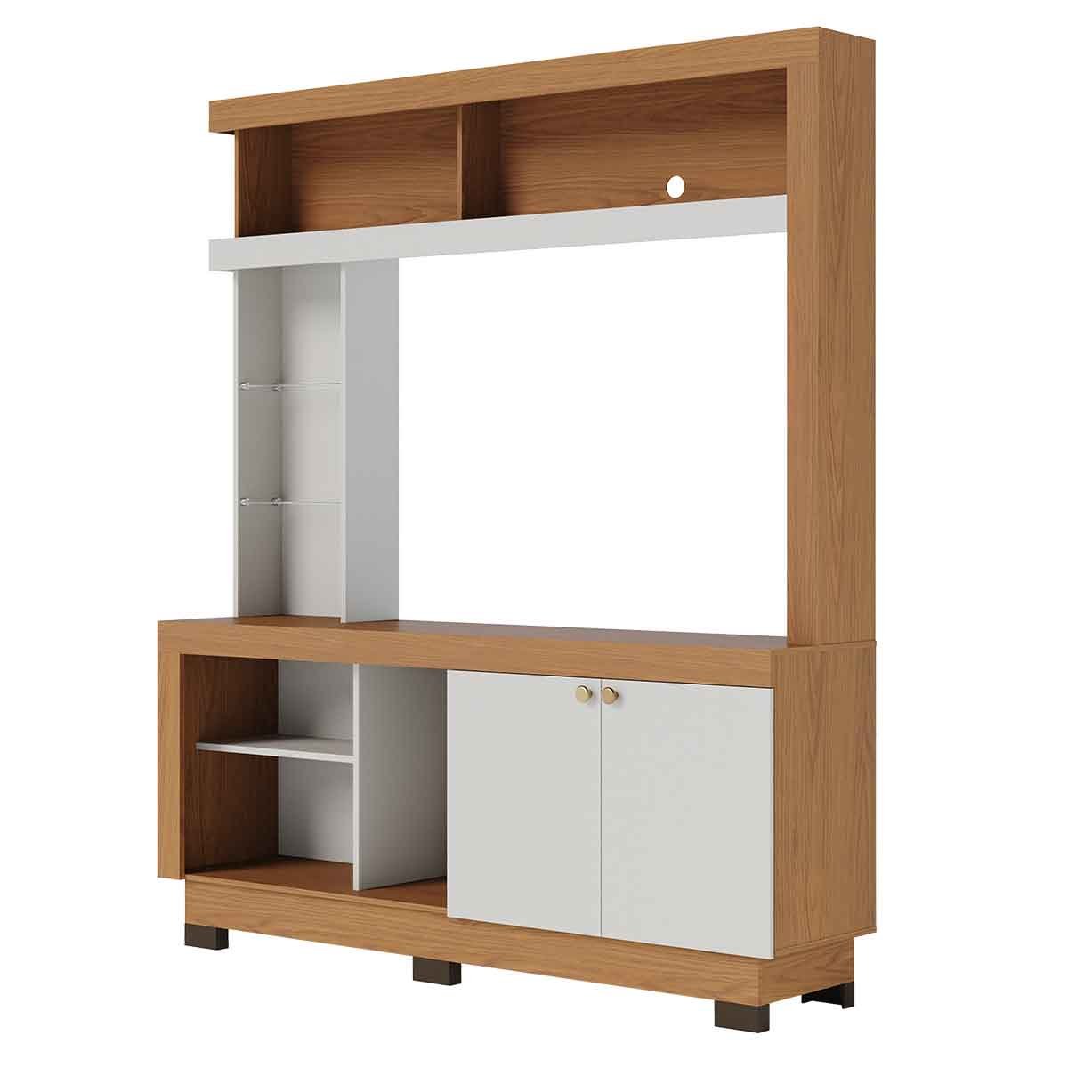 Estante Home TV até 50" Polegadas 2 Portas Vanessa Freijo/Off White