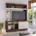 Estante Home TV até 50" Polegadas 2 Portas Vanessa Nogueira Real/Off White