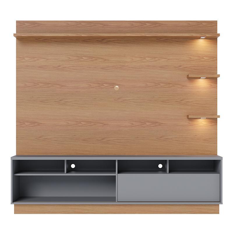 Estante Home Theater Campeche Freijó/Cinza Fosco para TV de 70” - Colibri