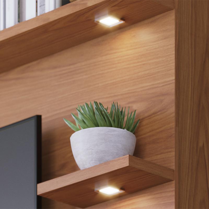 Estante Home Theater Campeche Freijó/Cinza Fosco para TV de 70” - Colibri