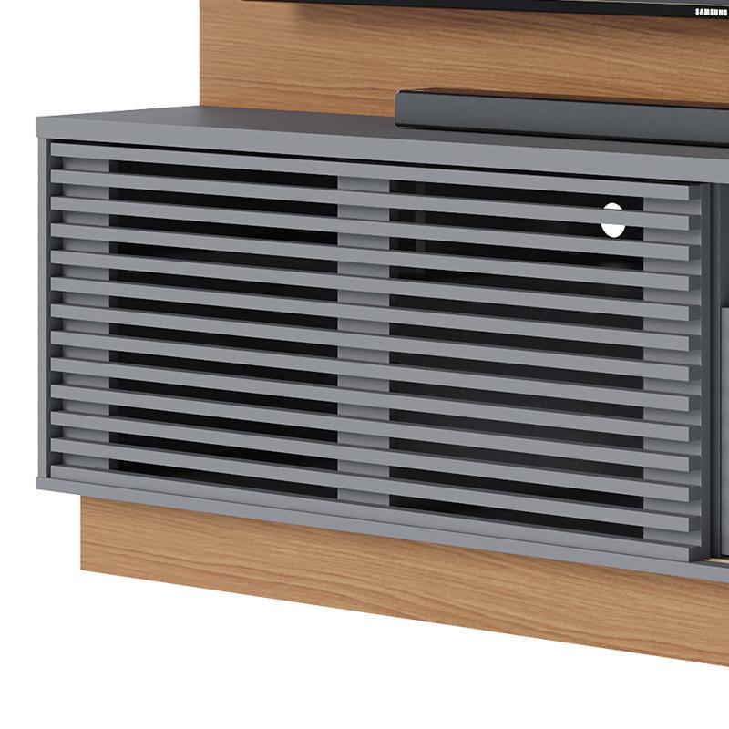 Estante Home Theater Campeche Freijó/Cinza Fosco para TV de 70” - Colibri