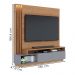 Estante Home Tv 65 Pol 180 cm 2 Portas Humaita Freijo Cinza Colibri