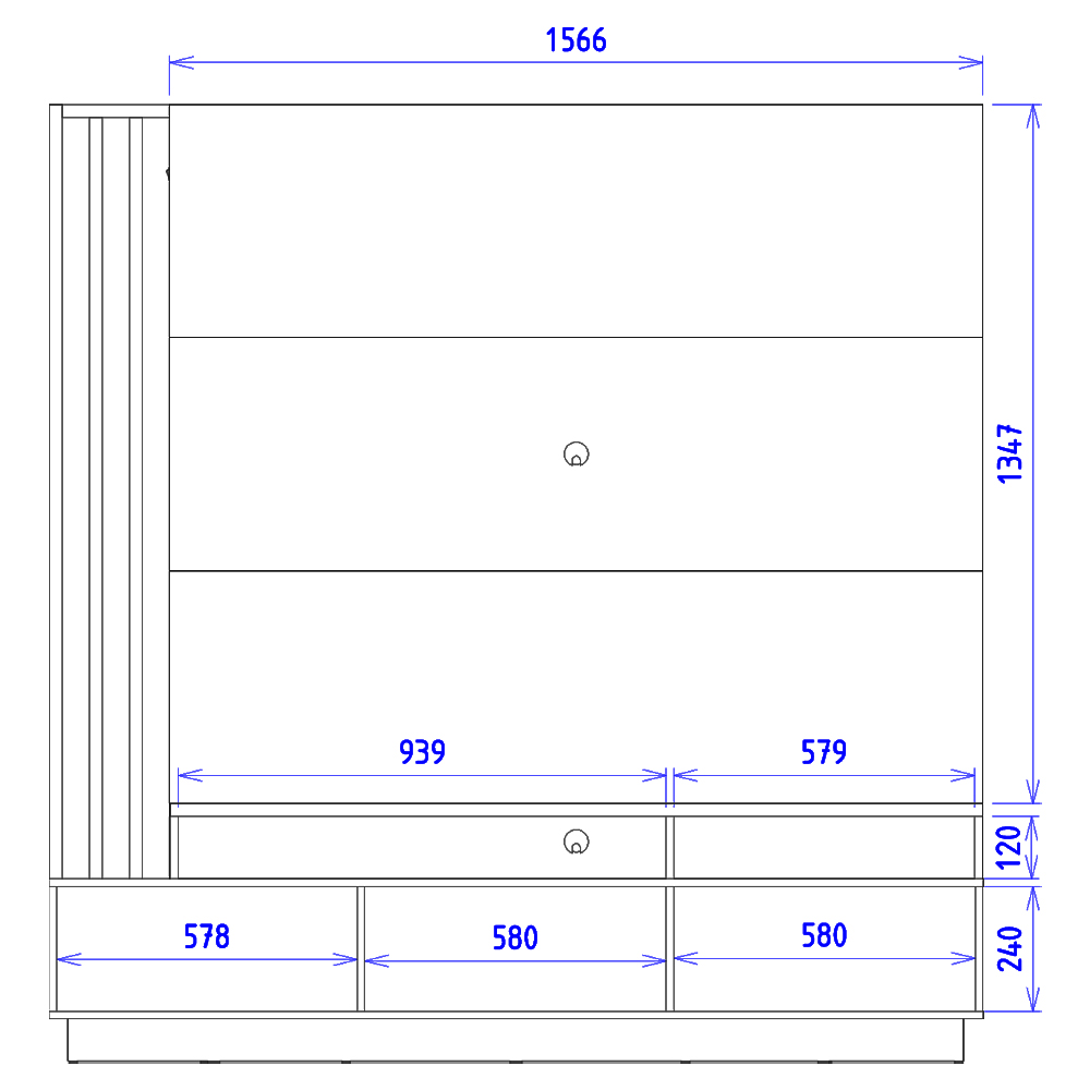 Estante Home Tv 65 Pol 180 cm 2 Portas Humaita Freijo Cinza Colibri