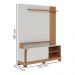 Estante Home Tv 65 Pol 2 Portas 152 cm Jurere Off White Matte Freijo Colibri