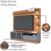 Estante Home Tv 70 Pol 200 cm Campeche Freijo Cinza Colibri