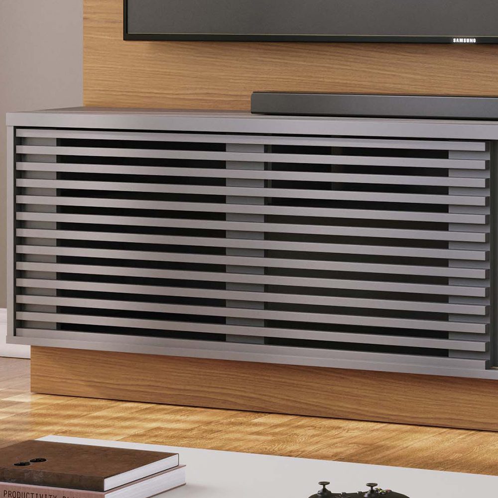 Estante Home Tv 70 Pol 200 cm Campeche Freijo Cinza Colibri