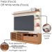 Estante Home Tv 70 Pol 200 cm Campeche Freijo Off White Matte Colibri