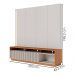 Estante Home Tv 75 Pol 200 cm 2 Portas Jordao Off White Matte Freijo Colibri