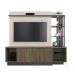 Estante Home para TV até 65 Polegadas Maresias - Nogueira Real / Off White / Preto Fosco