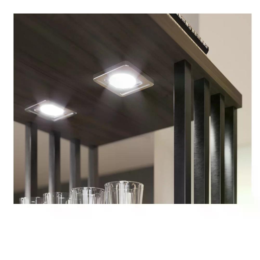 Estante Home para TV até 65 Polegadas Maresias - Nogueira Real / Off White / Preto Fosco
