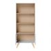 Estante de livros Link com 2 portas e 3 prateleiras Branco fosco Taurani Nobre Colibri Moveis