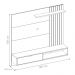 Estante para TV com Ripas e Nichos Mit 1.6 Off White Nogueira