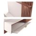 Estante para TV com Ripas e Nichos Mit 1.6 Off White Nogueira