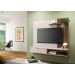 Estante para TV com Ripas e Nichos Mit 1.6 Off White Nogueira