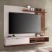Estante para TV com Ripas e Nichos Mit 1.8 Off White Nogueira