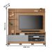Home Frisado TVs 65" e  8 Pés Lece Freijó Cinza Fosco