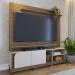 Home Frisado para TVs de 75" Pescara Amendoa Off White Matte