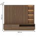 Home Frisado para TVs de 82" com Led Marselha Amendoa
