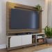 Home Ripado para TVs de 75" Novara Amendoa Off White Matte