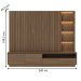 Home Ripado para TVs de 82" e com Led Nice Amendoa
