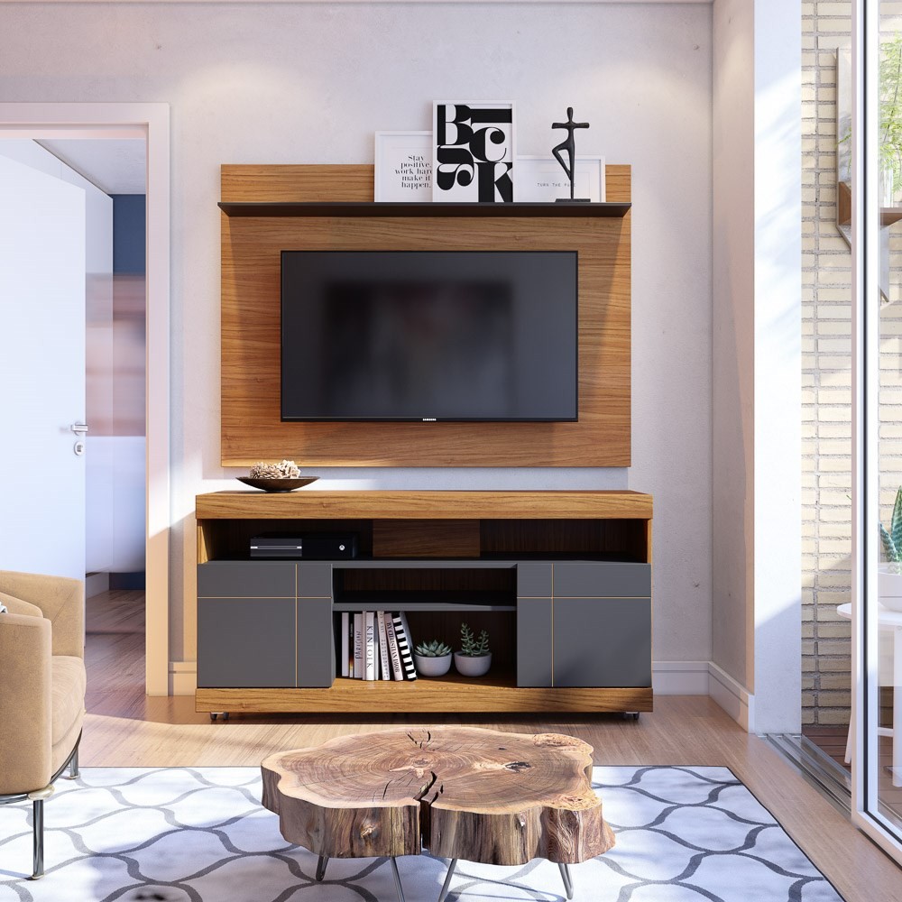 Home Theater Para TV até 47 Pol. Yara Noce Milano/Preto - Colibri