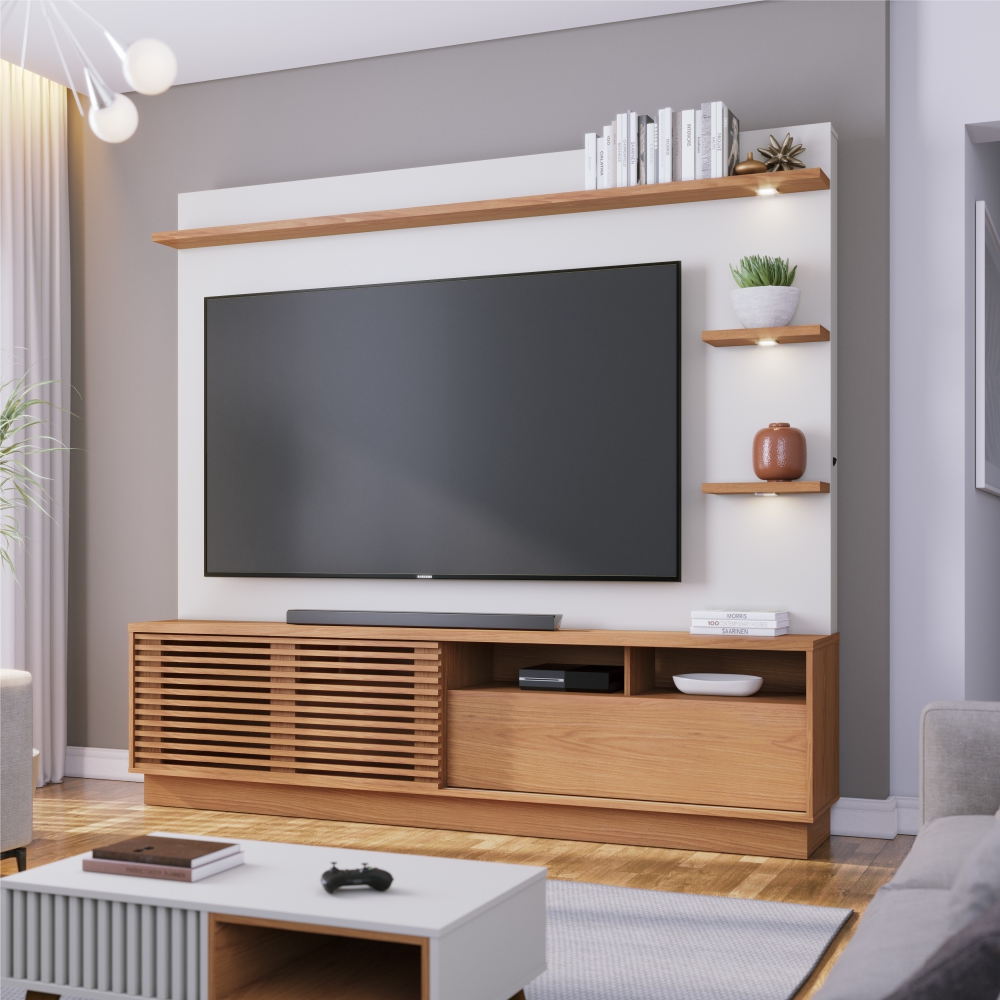 Home para TV 70 Polegadas Clint Freijo Off-White Matte