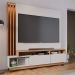 Home para TV 75 Polegadas Oliver Off-White Matte Freijo