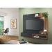 Home para TV Ripado e Portas Ivelis 1.6 Preto Noce