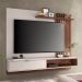 Home para TV Ripado e Portas Ivelis 1.8 Off White Nogueira