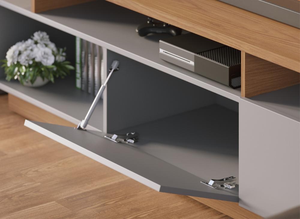 Home para TV ate 75 Polegadas Torino Freijo Cinza Fosco